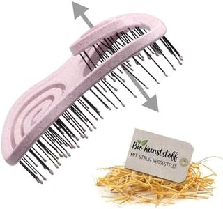 Chiara Ambra Mini brosse à cheveux sans tirer – Brosse démêlante professionnelle pour cheveux longs et bouclés – Brosse anti-traction unique pour femmes et enfants