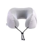 Boldfit Neck Pillow for Travelling,Memory Foam U-Shape Travel Pillow with Adjustable Strap & Washable Cover,Ergonomic Neck Support Pillow for Flight, Car, Office & Home Use,Lightweight & Comfortable