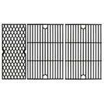 Utheer Cast Iron Cooking Grates for Pit boss Austin XL, Rancher XL, 1000 XL,1100pro Series, Traeger Pro Series 34, Traeger Texas Elite 34, Wood Pellet Smoker Grills Replacement Parts, 3 PCS