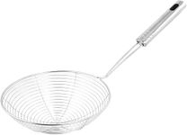 PUTHAK Stainless Steel Spider Skimmer, Sieve Frying Food Skimmer, Strainer Skimmer, Stainless Steel, Stainless Steel Ladle, Wire Spoon, Spider Strainer, Skimmer Ladle for Pasta, Cooking, Roasting