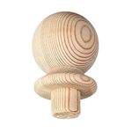 Blueprint Joinery Pine Ball Newel Post Cap, Clear Pine Ball Newel Cap, to fit 90mm Newel Posts, 106 x 85mm (Full Cap)