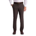 Kenneth Cole REACTION Men's Shadow Check Stretch Slim Fit Dress Pant, Brown, 32W x 32L