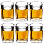 PARACITY 6-Pack Shot Glasses Set, Cool Shot Glasses 2 oz, Tequila Shot Glasses with Heavy Base, Gift for Men, Father's Day Gift