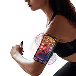 JEMACHE Running Workouts Cell Phone Armband for iPhone 15 Pro Max, 15 14 13 12 11 XR SE, 6S 7 8 Plus, Samsung Galaxy S23 S22 S21 Ultra, Plus (Black)