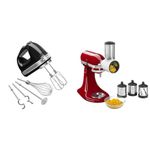 KitchenAid 9-Speed Hand Mixer, KHM926OB & Fresh Prep Slicer/Shredder Attachment, KSMVSA, White