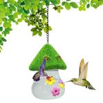 Mushroom Hanging Bird Feeder, Bird Feeders for Outdoors Hanging, Hummingbird Feeder, Cute Mushroom Shape Outdoor Wild Bird Feeder Squirrel Proof for Outdoor Garden Decoration (For Feeding Water)