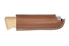 oopsmark Leather Belt Sheath and Case for Knives Designed in Opinel France - Pocket Knife Holder for Camping, Hunting, Fishing, and Picnics (#8 - Tan)