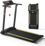 UREVO Treadmills for Home Foldable with 12 HIIT Modes, 1-10 KM/H Walking Pad Running Machine, Compact Portable Folding Treadmill with LCD Display, Full Exercise - Aerobic and Anaerobic Balance