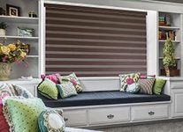 ZEBRA BLINDS Polyester blinds for Windows,Coffe,W150XH130CM