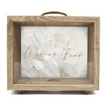 NIKITA Wedding Money Saving Box - Wooden Money Box Engagement Gifts for Couples - Savings Box for Wedding, Large Money Box for Wedding Fund Money Pot