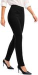 Rammus Womens High Waist Dress Pants with Pockets Business Casual Work Pants for Women Stretchy Skinny Slacks for Office black/27 M