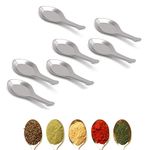 KSJONE Stainless Steel Masala Spoons for Small Containers Mini Spoon for Masala Dabba Spices Spoons, All Tea Coffee Sugar & Spices Set of 7 pcs 8.12 cm