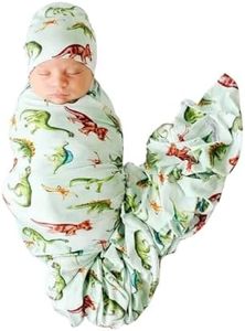 Posh Peanut Unisex Baby Swaddle Blanket - Large Premium Knit Viscose from Bamboo - Infant Swaddle Wrap, Receiving Blanket and Beanie Set, Baby Shower Newborn Gift, Registry - Buddy