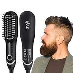 Beard Brush Premium Professional Beard Straightening Beard Comb Heated Beard Kit 3 in 1 Beard Straightening Comb 5 Temp Settings -Anti-Scald Feature for Men for Home and Travel