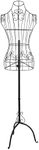 FERNVALE Dressmaking Mannequin Female Mannequin Stand Adjust Height Tripod Dress Stand Mannequin Torso Body with Metal Wire Busts Stand for Clothing Display (Black1, 170) (Black)