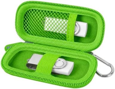 USB Flash Drive Case, SD Card Holder Compatible with Thumb Drive, Memory Cards, SDXC SDHC Storage Bag, Electronic Accessories Organizer for SanDisk for Samsung for Inland (Grass Green)
