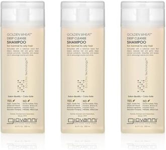 GIOVANNI ECO CHIC Golden Wheat Deep Cleanse Shampoo - Shampoo for Oily Hair, Deep Cleansing With Botanical Oils, Helps Encourages Volume & Shine - Spearmint Oil + Aloe Vera, 8.5 oz (3 Pack)