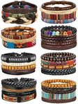 Kakonia 31 Pcs Braided Leather Brac