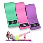 CFX Resistance Bands 3 Sets, Premium Exercise Loops with Non-Slip Design for Hips & Glutes, 3 Resistance Level Workout Booty Bands for Women and Men
