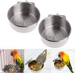 2Pcs Parrot Food Water Bowls,Bird F