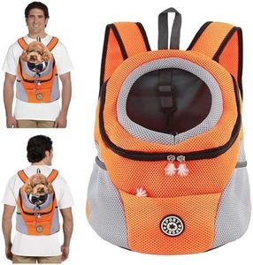 PETCUTE Mochila para Perros y Gatos,Transpirable,Mochila Transportadora para Perros con Correa de Seguridad,Mochila Ajustable para Mascotas con Fondo Impermeable,Correa Acolchada para el Hombro
