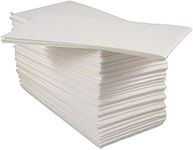 Pack of 100 Luxury White Paper Airlaid Disposable Paper Hand Towels/Napkins - 8 Fold (4x Packs of 25)