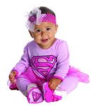 Rubies Baby Costume, DC Comics Supergirl Onesie and Headpiece, Pink, 6-12 Months