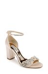 Badgley Mischka Women's Finesse Heeled Sandal, Seashell, 7.5