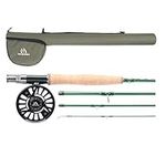 Maxcatch Premier Fly Fishing Rod with Avid Fly Reel and Rod Case: 3/4, 5/6, 7/8-weight Rod and Reel Combo (Black, 9ft5wt Rod+5/6wt Reel)