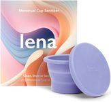 Lena Menstrual Cup Sterilizer Case, Compact, Collapsible Silicone Container for Cleaning Period Cup & Menstrual Disc, Travel, Home and Dorm, Menstrual Cup Cleaner, Feminine Care, Light Purple