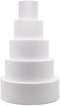 Crafare 5 Tier Round Foam Cake Dumm