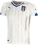 Puma 744297 Soccer Italy Away Replica Short Sleeve Shirt (Kids), White, 日本 152-(日本サイズ150 相当)