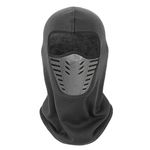 TAGVO Warm Balaclava Full Face Mask Cover with Breathable Mesh Silicone Panel, Winter Fleece Neck Warmer Wind Proof, Fit Helmet Hat for Adults - Elastic Size Universal Ski Mask Grey