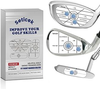 Seticek Golf Impact Tape Set 300Pcs, Self-Teaching Sweet Spot and Consistency Analysis, Golf Club Impact Stickers for Woods Irons and Putters Each 100 Pcs,Useful Training Aid Improve Ball Striking