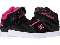 DC - Girls Pure Ht Ev High Top Shoes, 12 UK, Black/Pink/Black