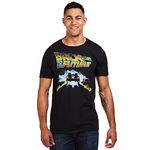 Unknown Men's Delorean T Shirt, Black (Black Blk), S UK