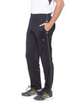 berge' Men's Instadry Dryfit Slim Fit Polyester Track Pant with Secure Zipper Side Pockets for Sports Exercise Gym Running Navy