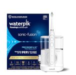 Waterpik Sonic-Fusion 2.0 Professional Toothbrush, Electric Toothbrush and Water Flosser, White SF-04, Packaging May Vary