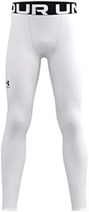 Under Armour Boys ColdGear Armour Baselayer Leggings, White (100)/Black, Large