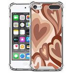 ZIYE Compatible with iPod Touch 7th Generation Case,iPod Touch 6 5 Case Clear,Shockproof Protective Case for iPod Touch 5/iPod Touch 6/iPod Touch 7 Case Heart