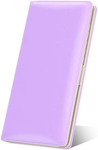 Nipichsha Womens Wallet, RFID Slim Wallets for Women, Thin Ladies Credit Card Holder Wallet, Cute Leather Bifold Clutch Billfold with 11 Card Slots & ID Window, Z-Purple