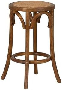Linon Home Décor Tampa Walnut Backless Counter Stool Taburete, Madera, marrón