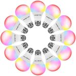 DAYBETTER Tuya Smart Light Bulbs, RGBCW WiFi Color Changing Led Bulbs Compatible with Alexa and Google Home Assistant, A19 E26 9W 800LM Multicolor Led Light Bulb, No Hub Required, Light Bulbs 12 Pack