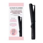 L'ANGE HAIR Le Duo Grande 360° Airflow Styler | 2-in-1 Curling Wand & Titanium Flat Iron Hair Straightener | Professional Hair Curler with Cooling Air Vents to Lock in Style | Adjustable Temp