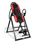 Health Gear - ITM 6400 - Deluxe Heat and Vibration Massage Inversion Table, Black, Red