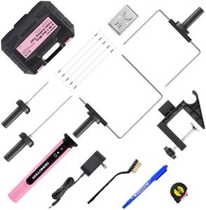 RONGTER 4 in 1 Hot Wire Electric Foam Cutter Kit, Styrofoam Cutting Tool 15W/ 6V with Case, Heated Foam Carving Knife Kit (Toolbox Pink)