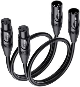 Cable Matters 2-Pack Premium XLR to XLR Microphone Cable 0.3m, XLR Cables, Mic Cable, XLR Cable