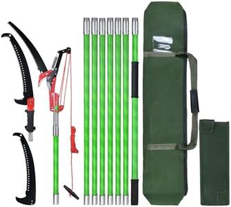 Scalebeard 26FT Pole Saws for Tree Trimming, Lightweight & Sturdy Tree Pruner with Thickened Saw Blade and Scissors for High Branches Trimming, Extendable Tree Trimmer for Pruning Palms and Shrubs