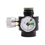 ZCTCL New Paintball Inner Thread,CO2 Cylinder Tank,On/Off Valve with 1500Psi Gauge,G1/2-14 (Black)