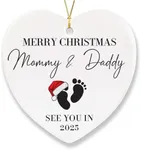 NewEleven Pregnancy Announcement for Husband Wife Family, Gender Reveal Gifts, Pregnancy Gifts for Expecting Mom, for New Mom, New Dad, New Parents - Ornament